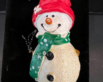 Vintage Snowman Brooch