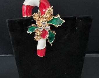 Vintage Candy Cane Brooch