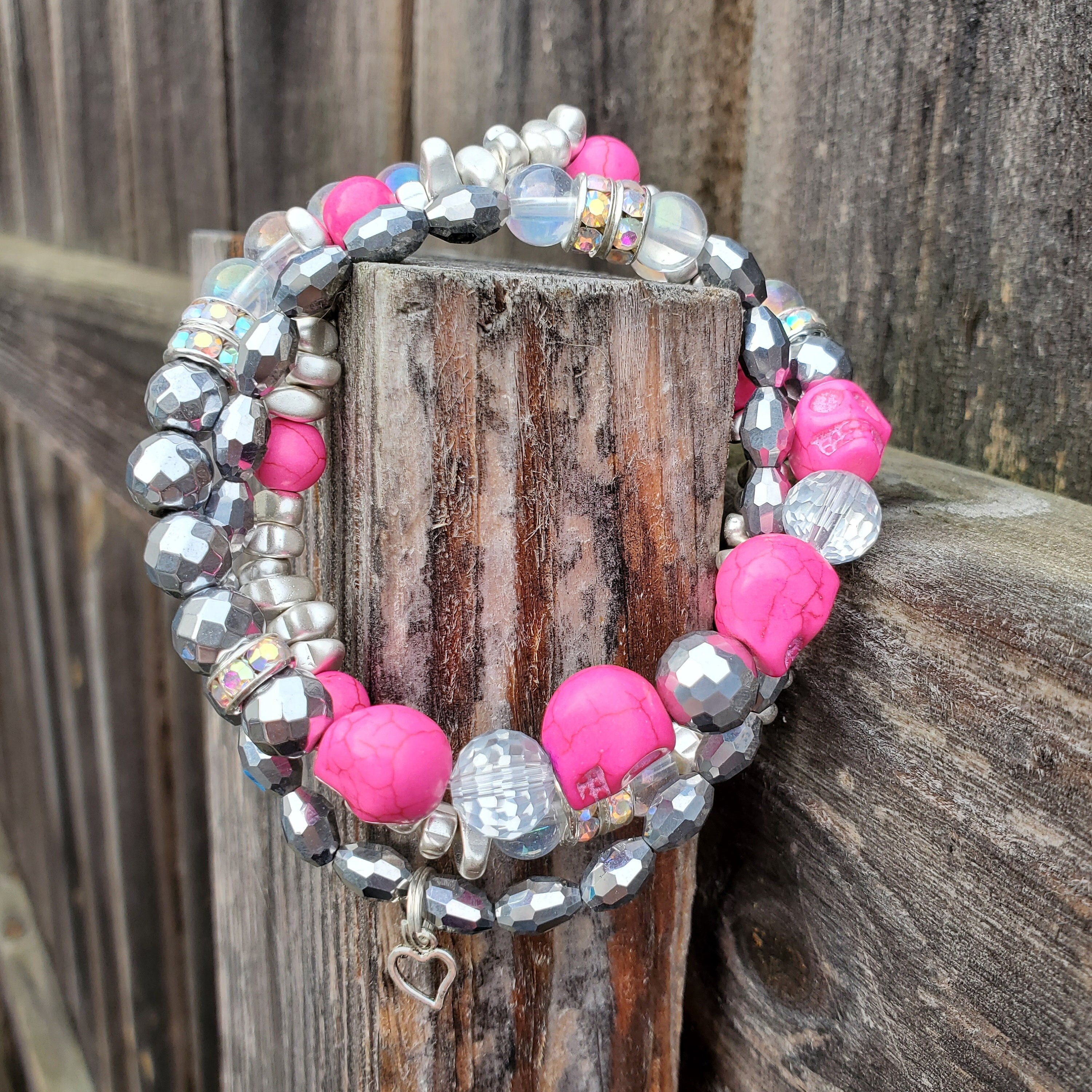Stretch bracelets with charms deals
