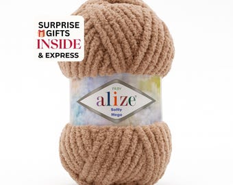 Alize Softy Mega Yarn: Jumbo Fluffy Yarn for Amigurumi, Blankets, Scarves & Plush Decor
