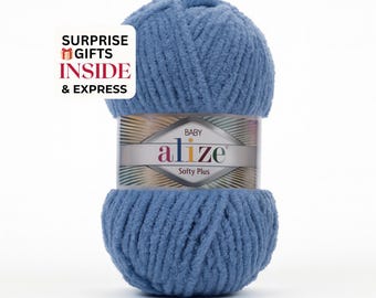 Alize Softy Plus Yarn: Bulky Fluffy Yarn for Amigurumi, Baby Blankets & Cozy Crafts