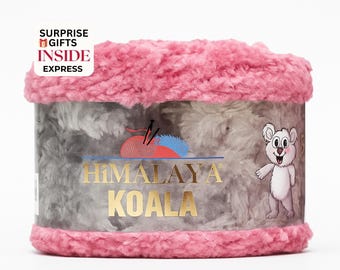 Himalaya Koala: Fluffy Chenille Velvet Yarn for Crochet & Knitting Blankets, Amigurumi, Home Decor Projects