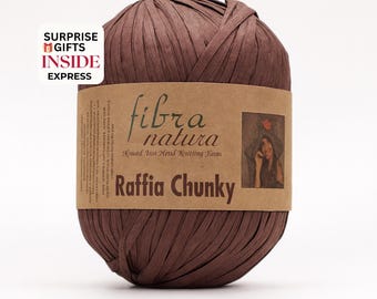 Fibra Natura Raffia Chunky Yarn – Eco Flat Tape Raffia for Bags, Hats & Home Décor