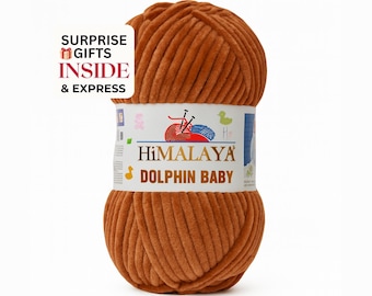 Himalaya Dolphin Baby: Velvet Chenille Yarn | Ideal for Amigurumi, Baby Blankets, Toys & Crochet Projects
