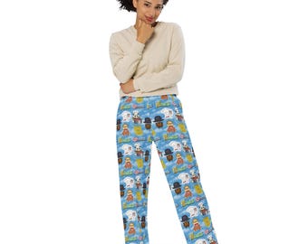 Pantalones de pijama retro inspirados en programas de cocina y ciencia culinaria.
