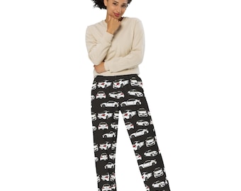 Vita Coupé-pyjamasbyxor för bilar – Automotive Enthusiast Sleepwear