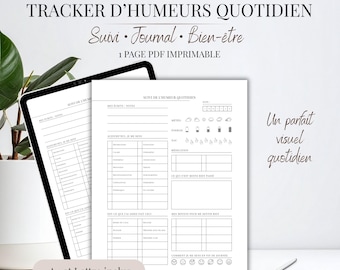 Tägliches Stimmungs-Tagebuch (PDF) | Tagebuch für Gefühle und Wohlbefinden | Stimmungs- und Gewohnheitstracker | Persönliche Entwicklung | Druckbare A4-Vorlage