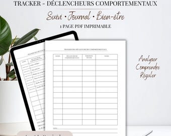 PDF-Vorlage zur Erfassung emotionaler Auslöser | Arbeitsblatt zur Selbstreflexion und zum Umgang mit Emotionen | Ausdruckbares A4-Tagebuch für Wohlbefinden | Selbstreflexion