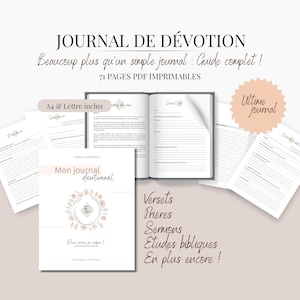 Journal Dévotionnel Chrétien PDF | Carnet de Prières Imprimable Français | Étude Biblique S.O.A.P. | Cahier Spirituel et Foi | Méditation