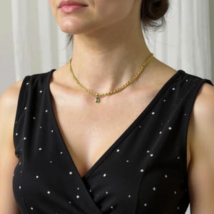 Zircon Charm Necklace: Colorful Handmade Jewelry (Waterproof, Gold Filled) Christmas Jewelry Gift Green Emerald Red Ruby Gemstone Minimalist