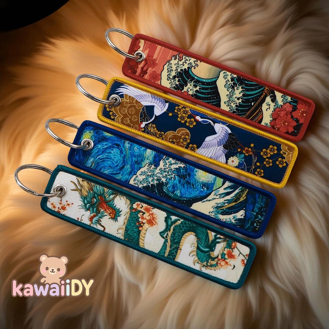 Japanese Style Keychain Set - Etsy