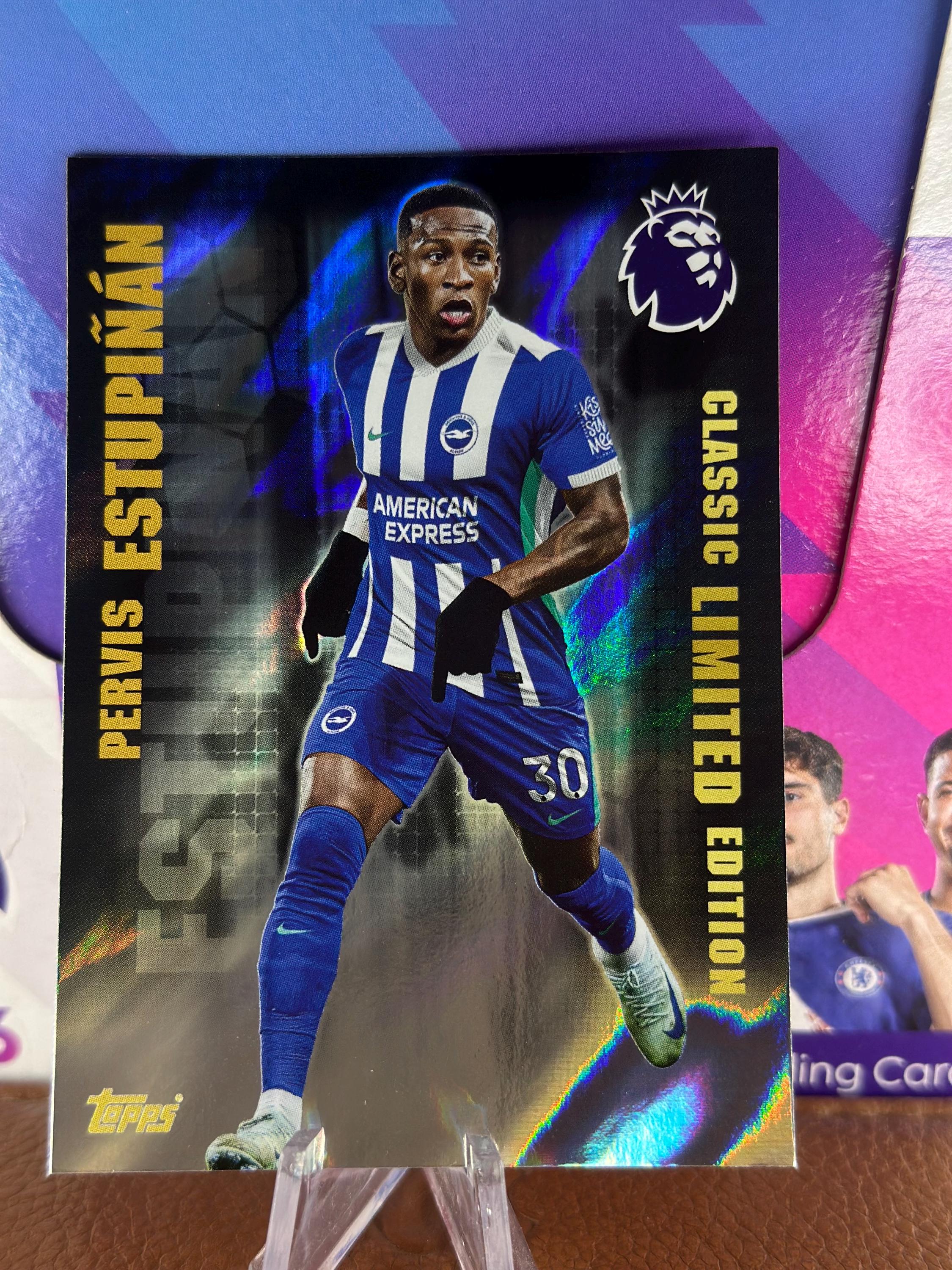 Pervis Estupin Classic Limited Edition Card - Topps Premier League  2025/26Soccer Memorabilia.