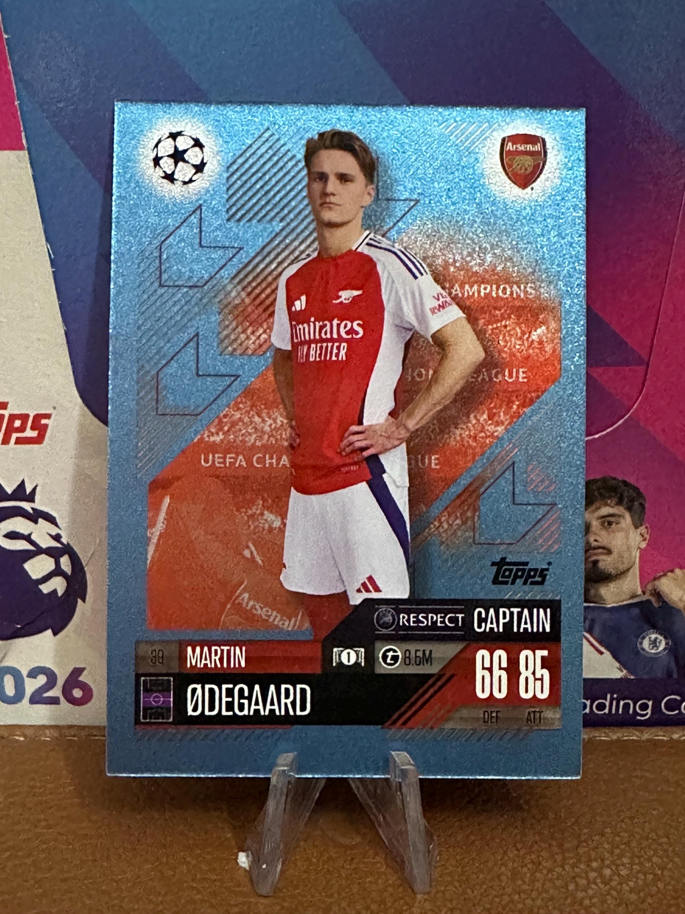Martin Ødegaard Captain Card Topps Match Attax Soccer Card 2024