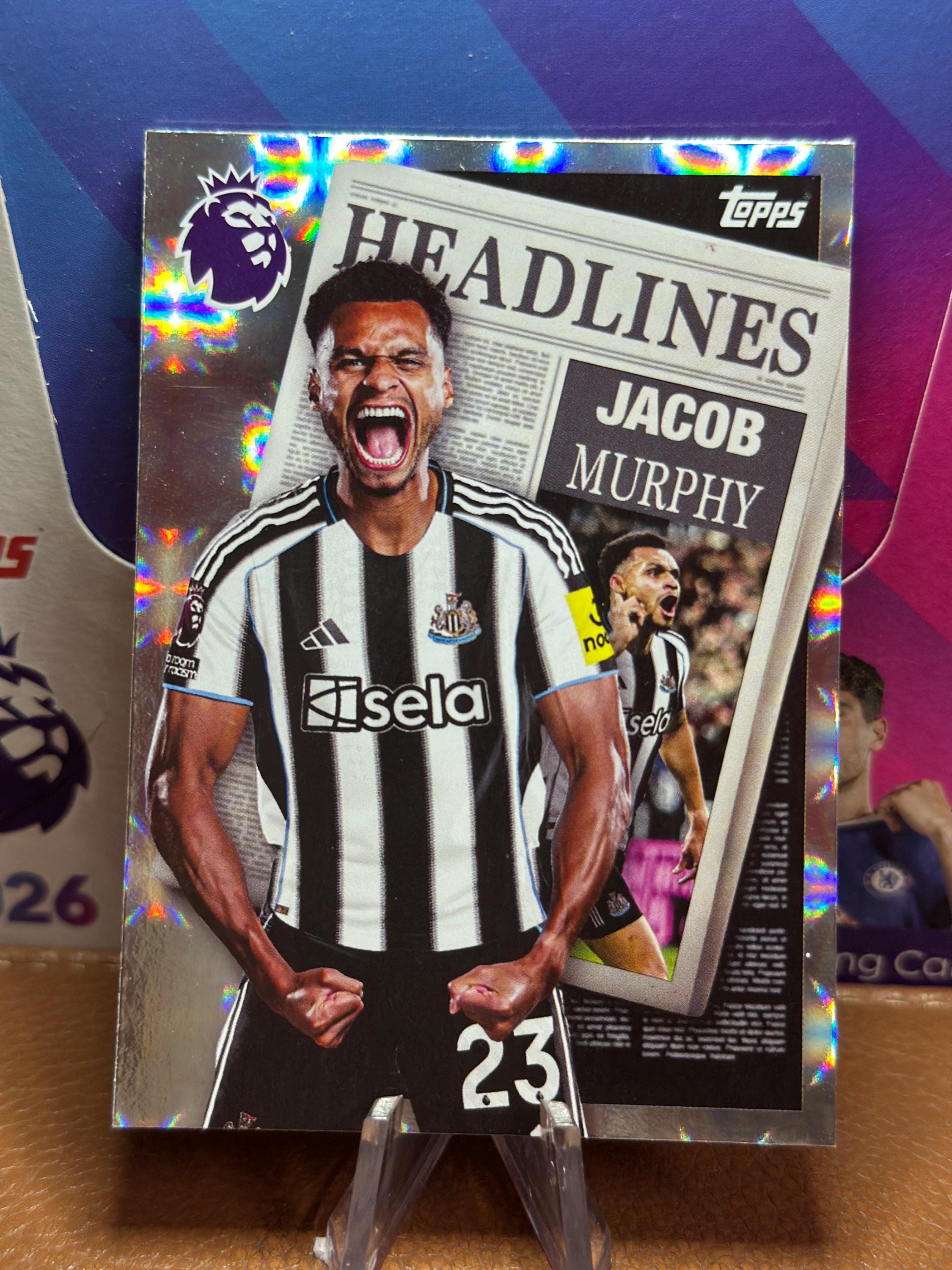 Jacob Murphy “headlines” Soccer Card - Topps Premier League 2025