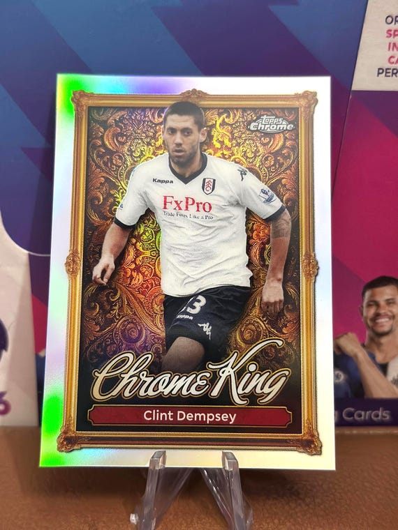Clint Dempsey Chrome Kings Rare Soccer Card - Topps Premier League  2025/2026Soccer Memorabilia.