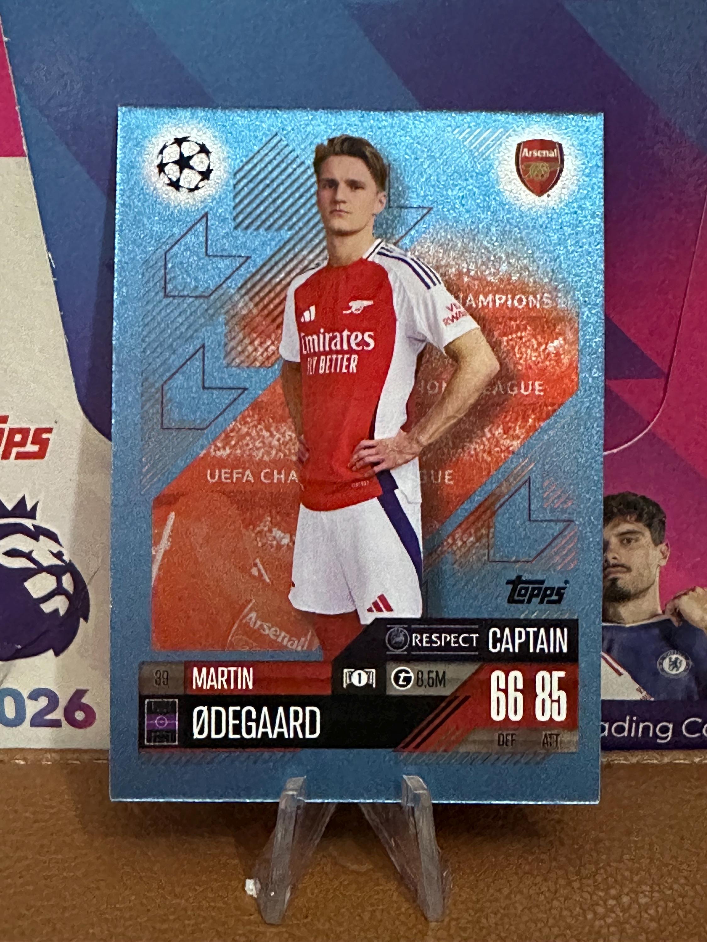 Martin Ødegaard Captain Card Topps Match Attax Soccer Card 2024