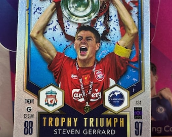 Steven Gerard Vintage Soccer Card: Topps Match Attax 2024/2025Soccer Memorabilia.