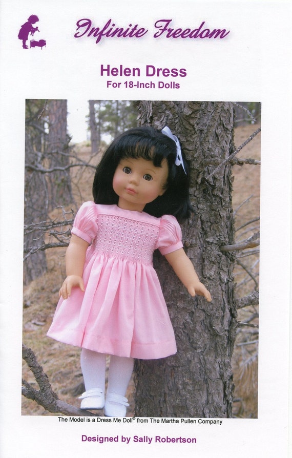 beaded doll dress patterns Helen Smocked Pattern for 18 Inch American Girl Dolls (downloadable) Low Rise CUPSHE Women's Plunging V Size:Custom size 170×170cm doll clothes