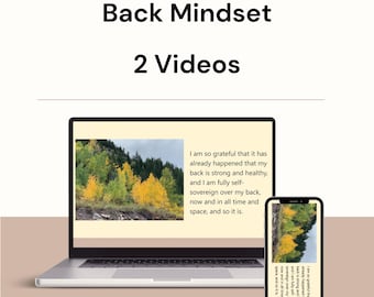 Back pain relief videos featuring mindset and relaxation affirmations. (Essential Package)