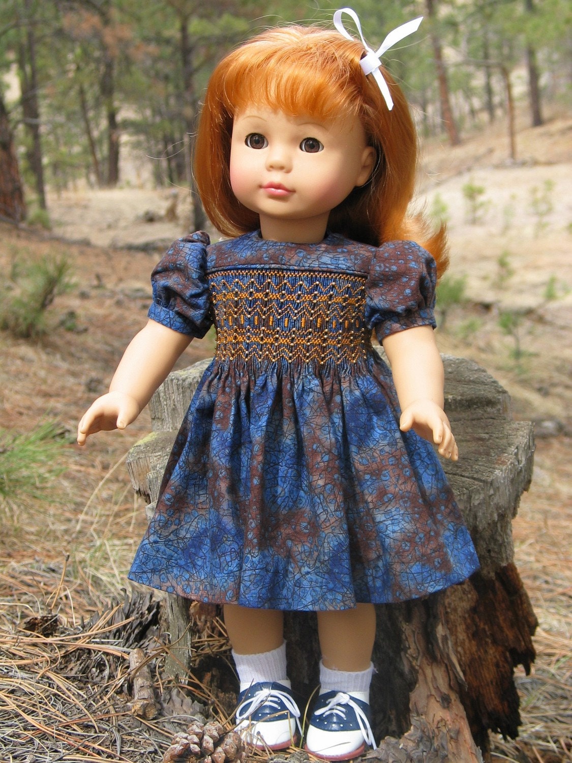 Downloadable Helen Smocked Doll Dress Pattern For 18 Inch American Girl