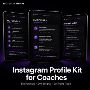 Instagram Profile Kit for Coaches — Bio Formula, DM Scripts, Audit Checklist