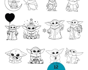 Buitenaardse clipartbundel | Sci-Fi Cricut- en sublimatieontwerpen (digitale download)