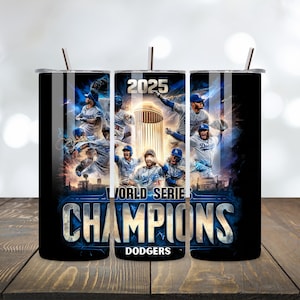 LA Baseball Champions 20oz Tumbler Wrap | Skinny Tumbler (PNG, PDF)