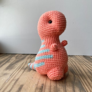 Crochet Dinosaur Plush: Handmade T-Rex Stuffed Animal Gift