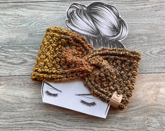 Cozy Harvest Colored Crocheted Earwarmer - Soft Handmade Headband for Fall and Winter