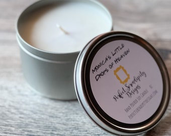 Chocolate scented candle, hand poured natural soy, Monica's Little Drops of Heaven, Better Than Sex cake, Housewarming gift, Friends present