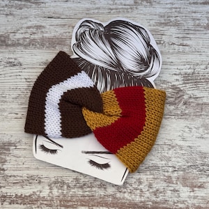 Kansas City Football Crochet Headband – Red & Gold Team Colors