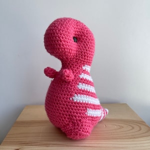 Crochet Dinosaur Plush: Handmade T-Rex Stuffed Animal Gift