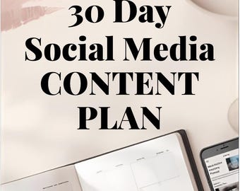 Dreißig Tage Social Media Content Plan für Digitales Marketing