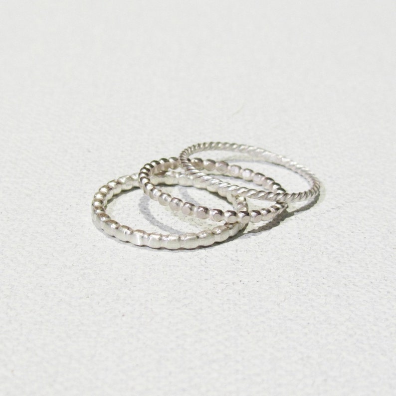 Sterling Silver Ring Stackable Twisted - Etsy