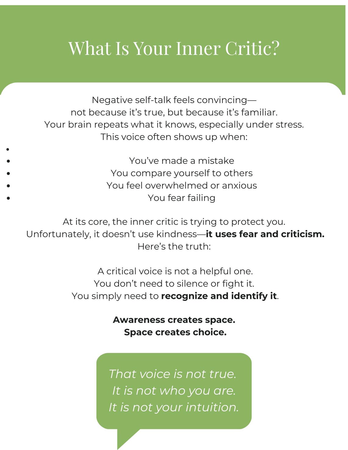 Understanding Our Inner Critic How to Identify Your Inner Critic - Etsy