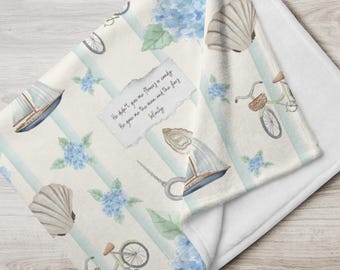 TSITP Blanket | Conrad Fisher Throw Blanket with “He Gave Me the Moon and the Stars. Infinity.” Quote, Summer I Turned Pretty Inspired Gift