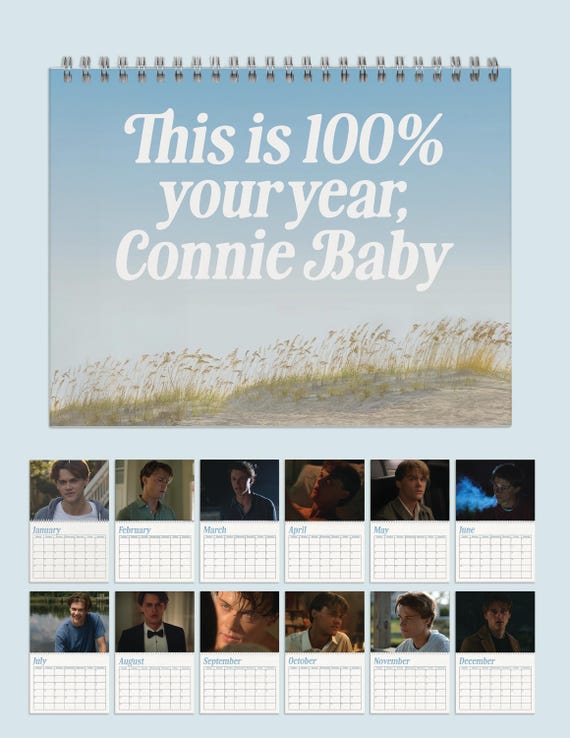 Conrad Fisher 2026 Wall Calendar | TSITP | The Summer I Turned Pretty Gift