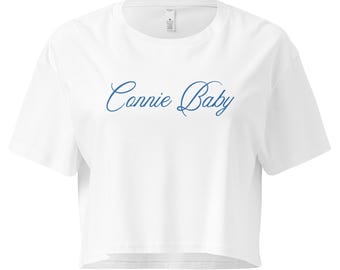 Connie Baby Crop Top | TSITP Inspired Shirt, Aesthetic Script Font Tee, Summer I Turned Pretty Merch for Girlies | Baby tee
