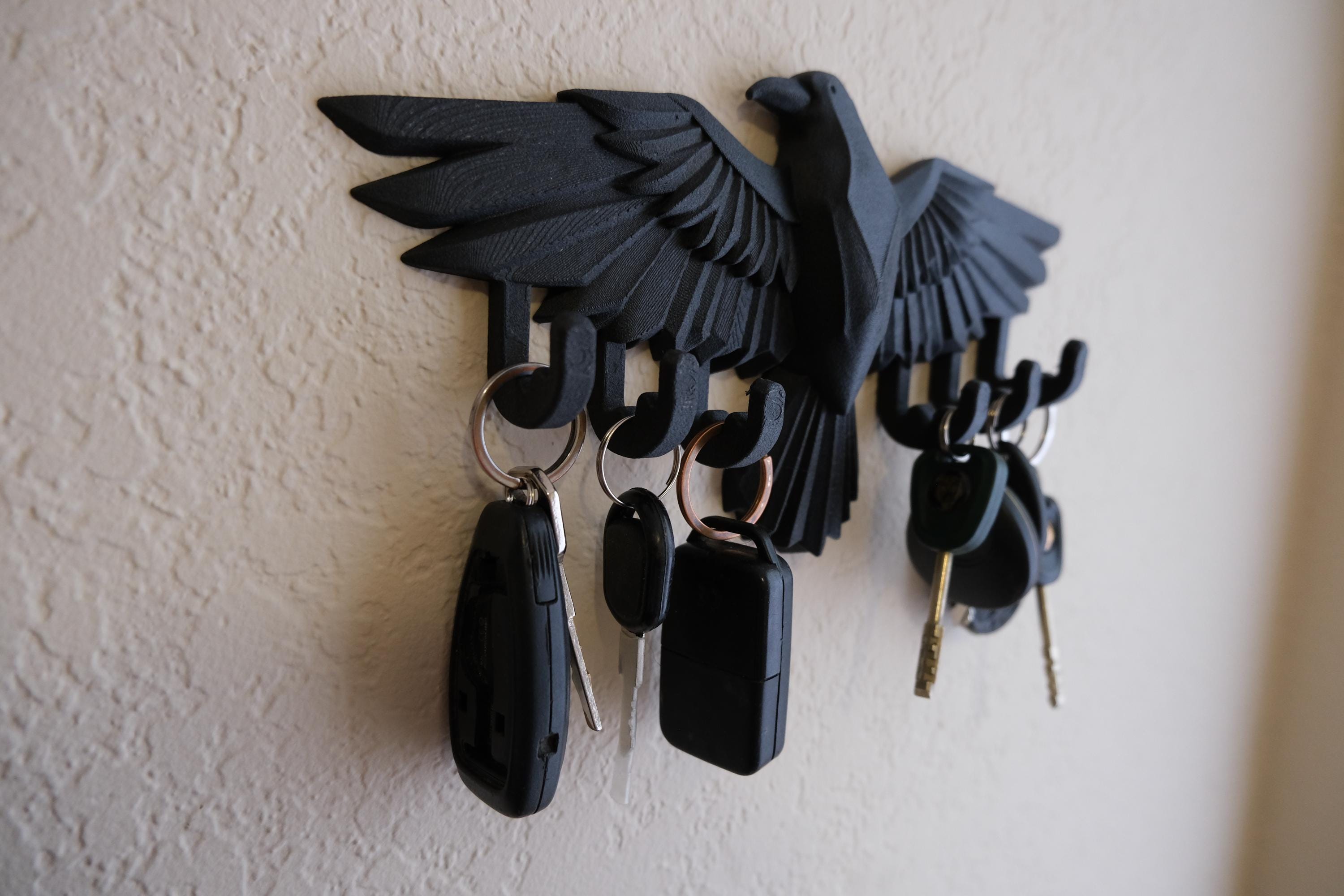 Crows Racks Raven Key Rack | Gothic Entryway Hanger | Crow Wall Art | Dark Home ...