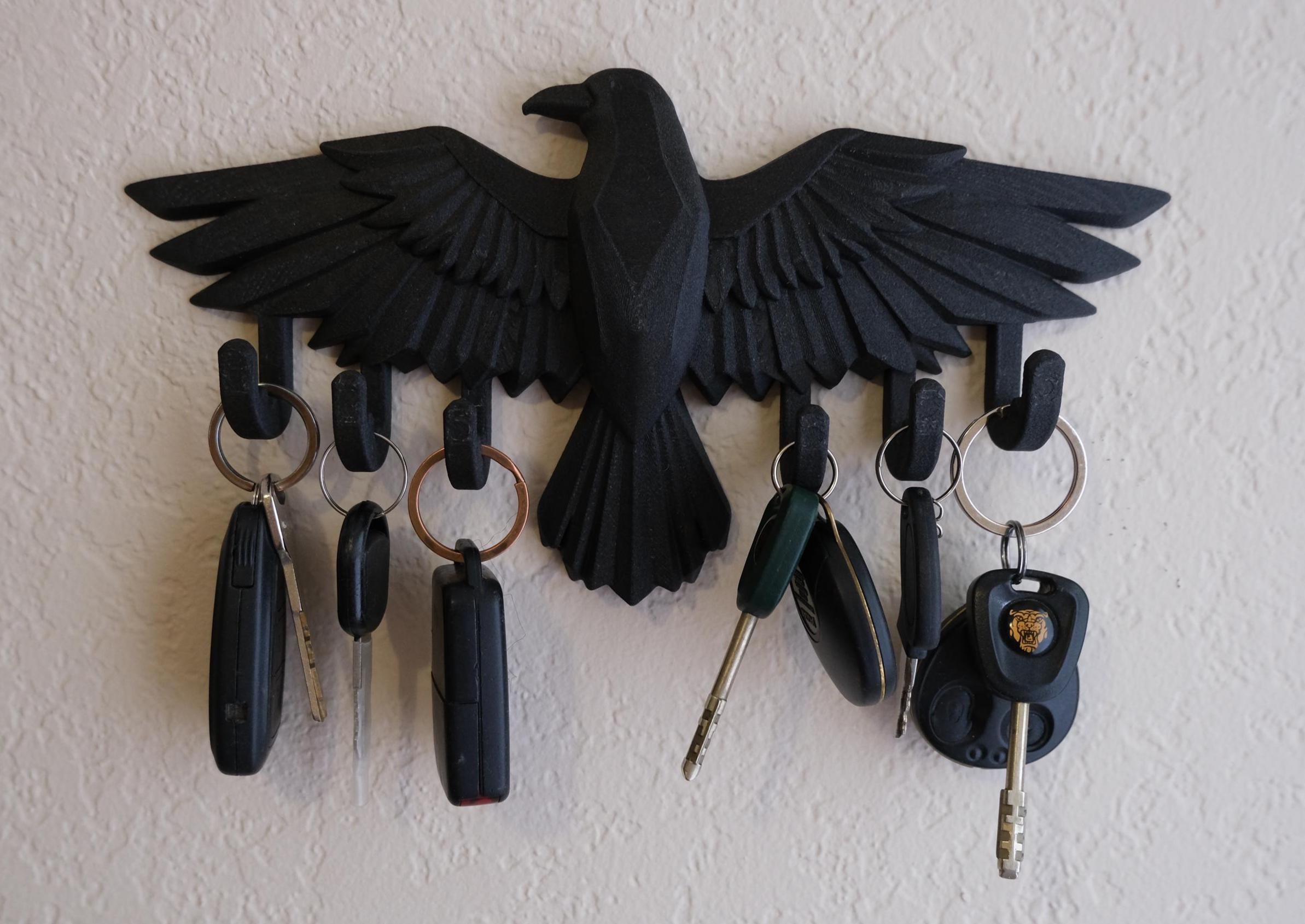 Crows Racks Raven Key Rack | Gothic Entryway Hanger | Crow Wall Art | Dark Home ...