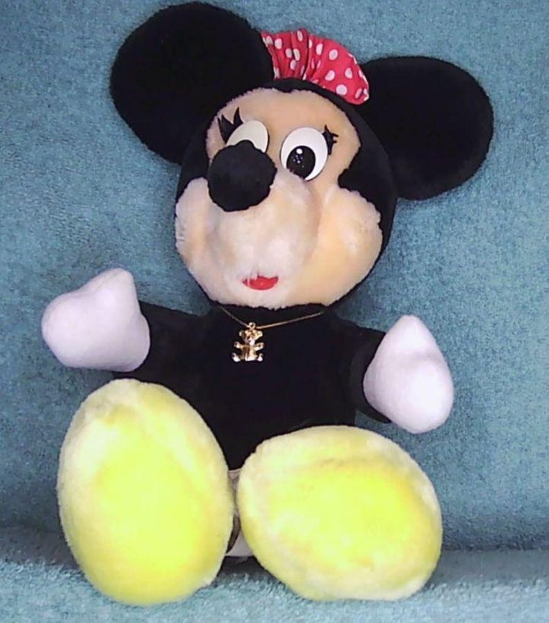 Authentic Vtg Disney Minnie Mouse Plush Stuffed Animal 14 Tall image 1