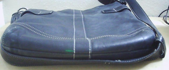 Vtg Y2K Coach Black Leather Shoulder Bag Convertible … - Gem