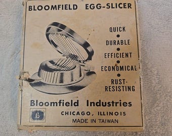 Vintage Bloomfield  Aluminum Egg Slicer #21  Metal Kitchen Decor W/box