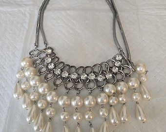 Vintage Statement Necklace Beaded