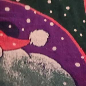 Disney Mickey Mouse Santa Cotton Blanket / Wall Hanging 60 X 50 Happy Holidays! image 6