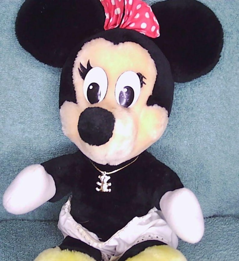 Authentic Vtg Disney Minnie Mouse Plush Stuffed Animal 14 Tall image 3