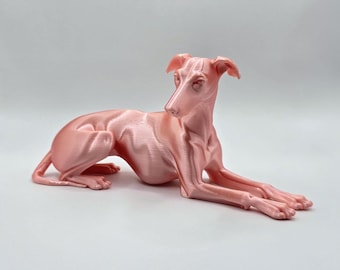 ミニチュアグレイハウンド犬の像/模型。1:6スケール（バービーと互換性