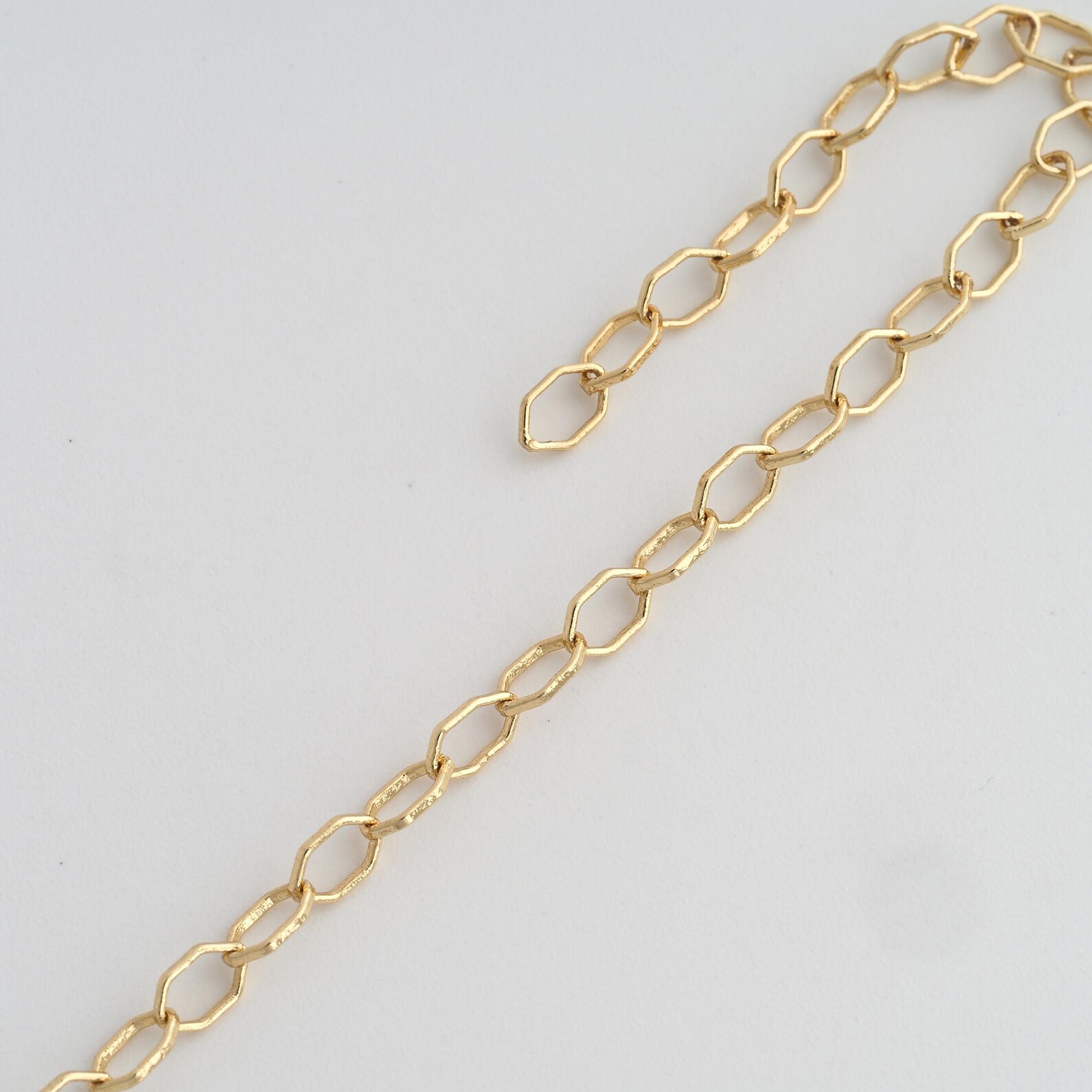 1 Meter Gold Hexagonal Chain,18k Gold Filled Semi-finished Chain for ...