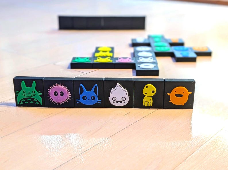 Qwirkle board game: Ghibli-Miyasaki inspired/themed afbeelding 2