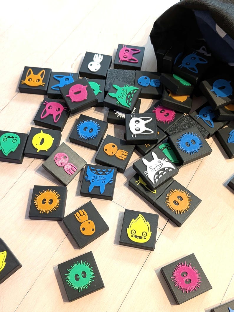 Qwirkle board game: Ghibli-Miyasaki inspired/themed afbeelding 4